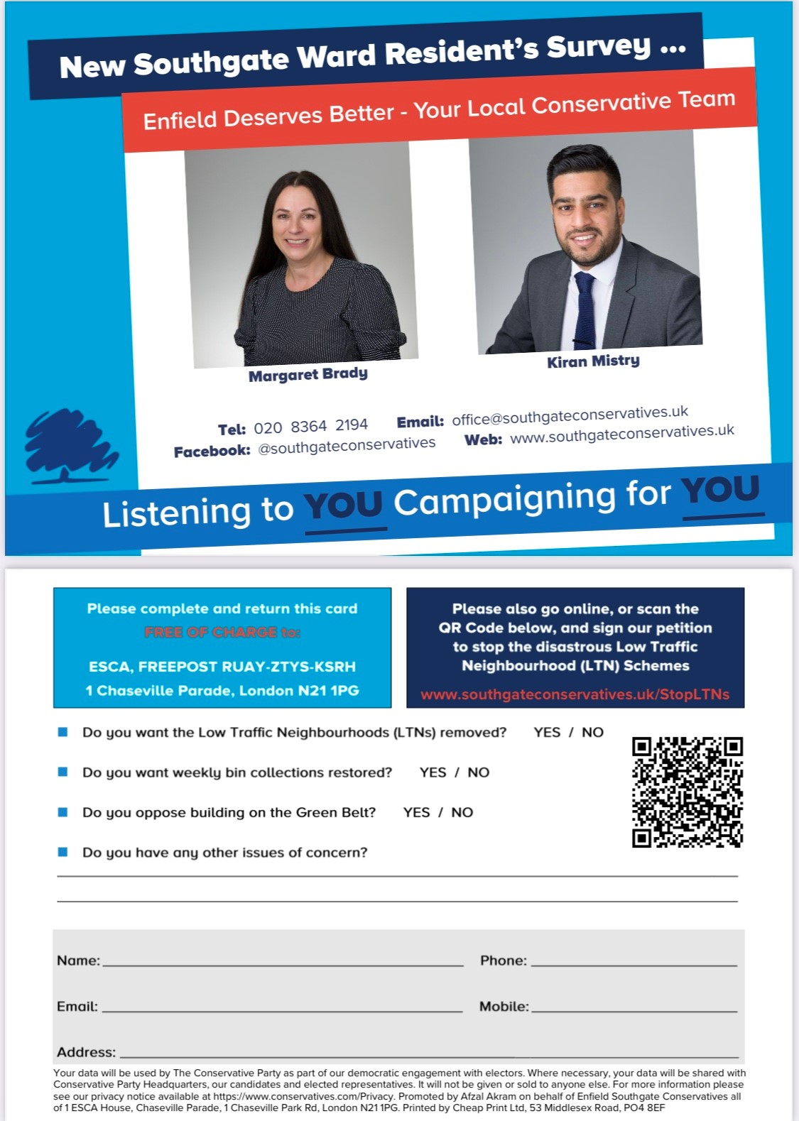 New Southgate questionnaire