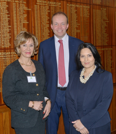 Priti Patel with David Burrowes and Andre Chris